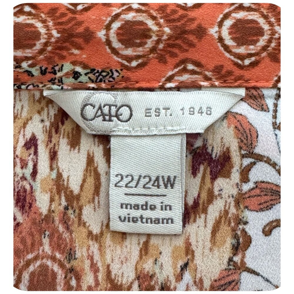 Cato Patchwork Belted Multicolor Dress Three-Quar… - image 2